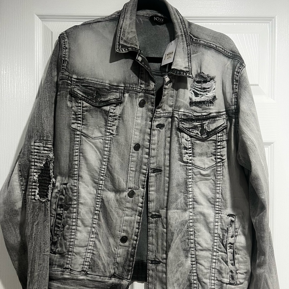 Men’s Distressed Grey Jacket
